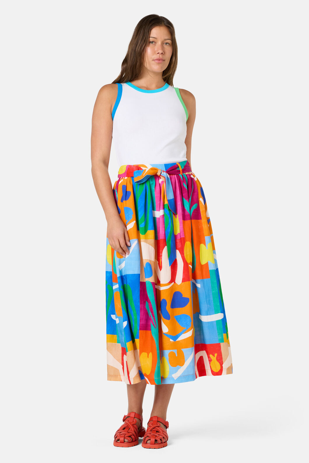 Gorman NZ - Farmers Market Midi Skirt - print