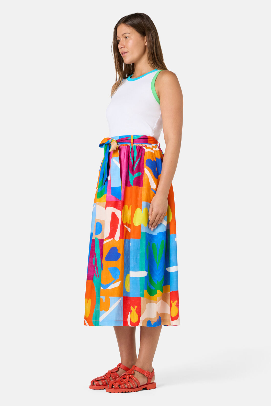Gorman NZ - Farmers Market Midi Skirt - print