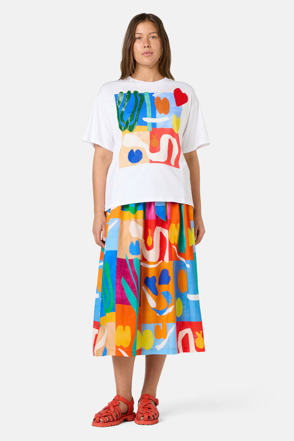 Gorman NZ - Farmers Market Midi Skirt - print