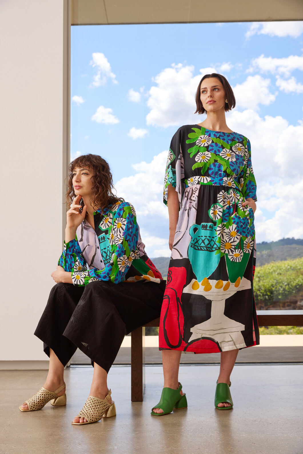 Gorman NZ - Daisies Scarf Midi Dress - print