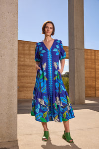 Gorman NZ - Botanical Blueprint Midi Dress - print