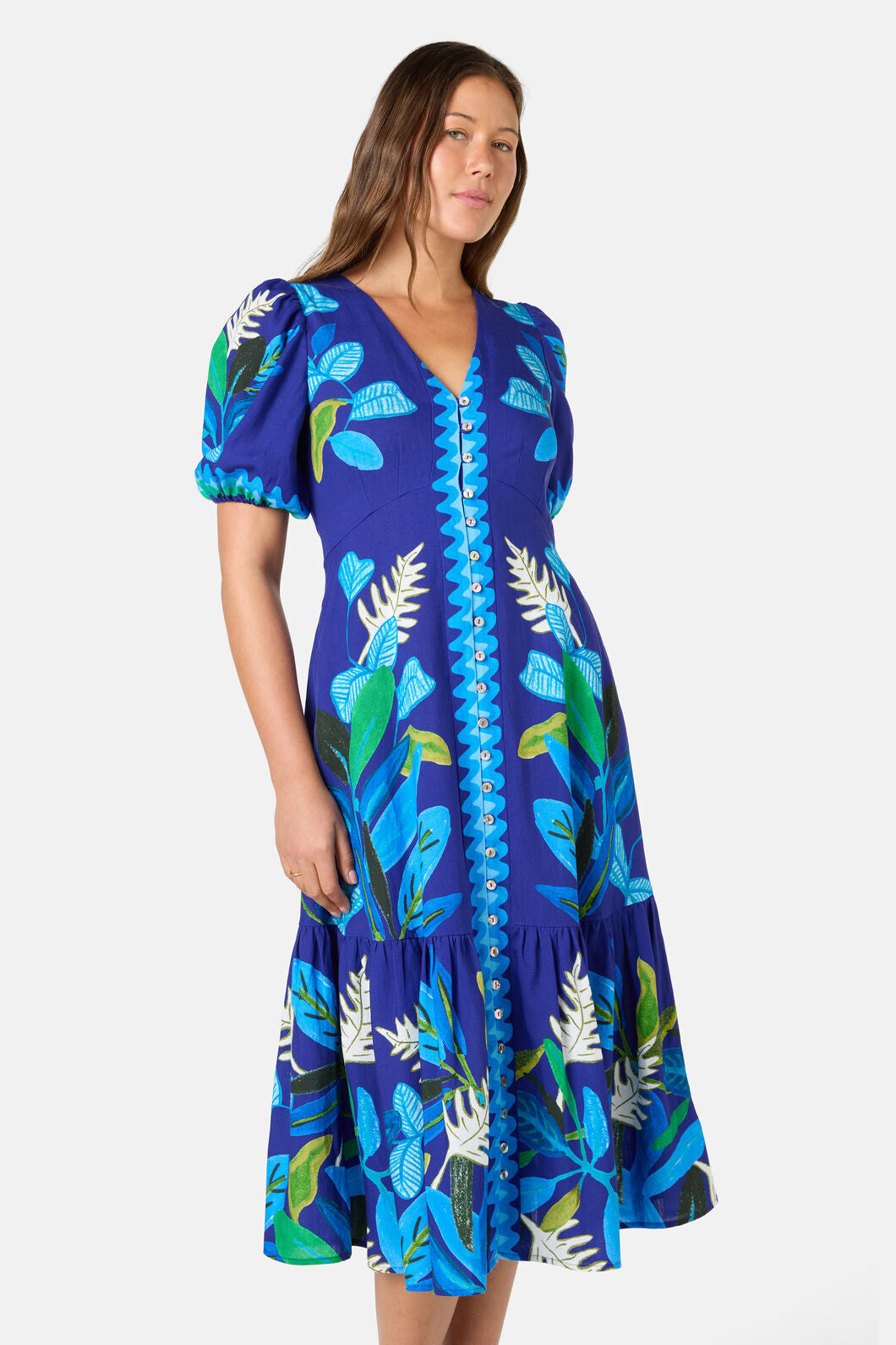 Gorman NZ - Botanical Blueprint Midi Dress - print