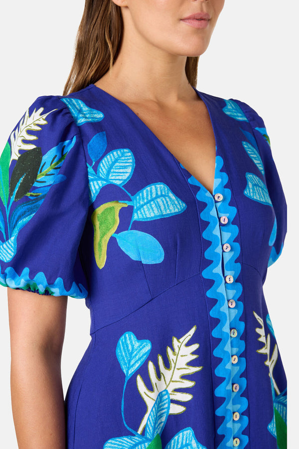 Gorman NZ - Botanical Blueprint Midi Dress - print