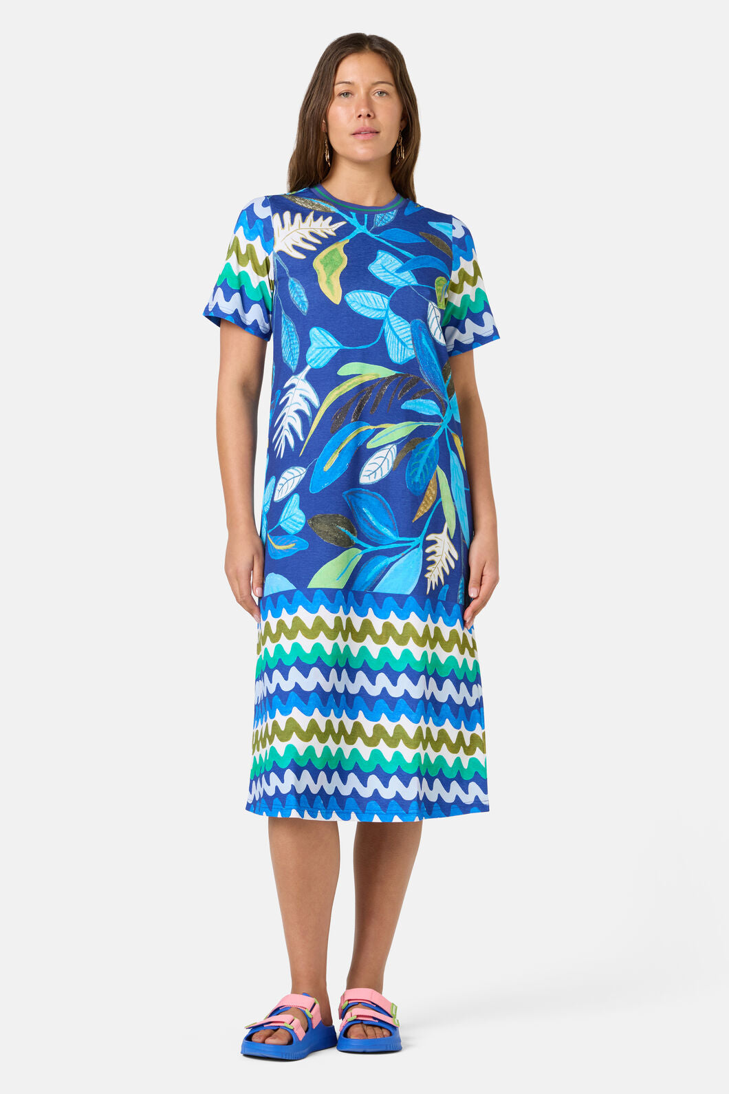 Gorman NZ - Botanical Blueprint Tee Dress - print