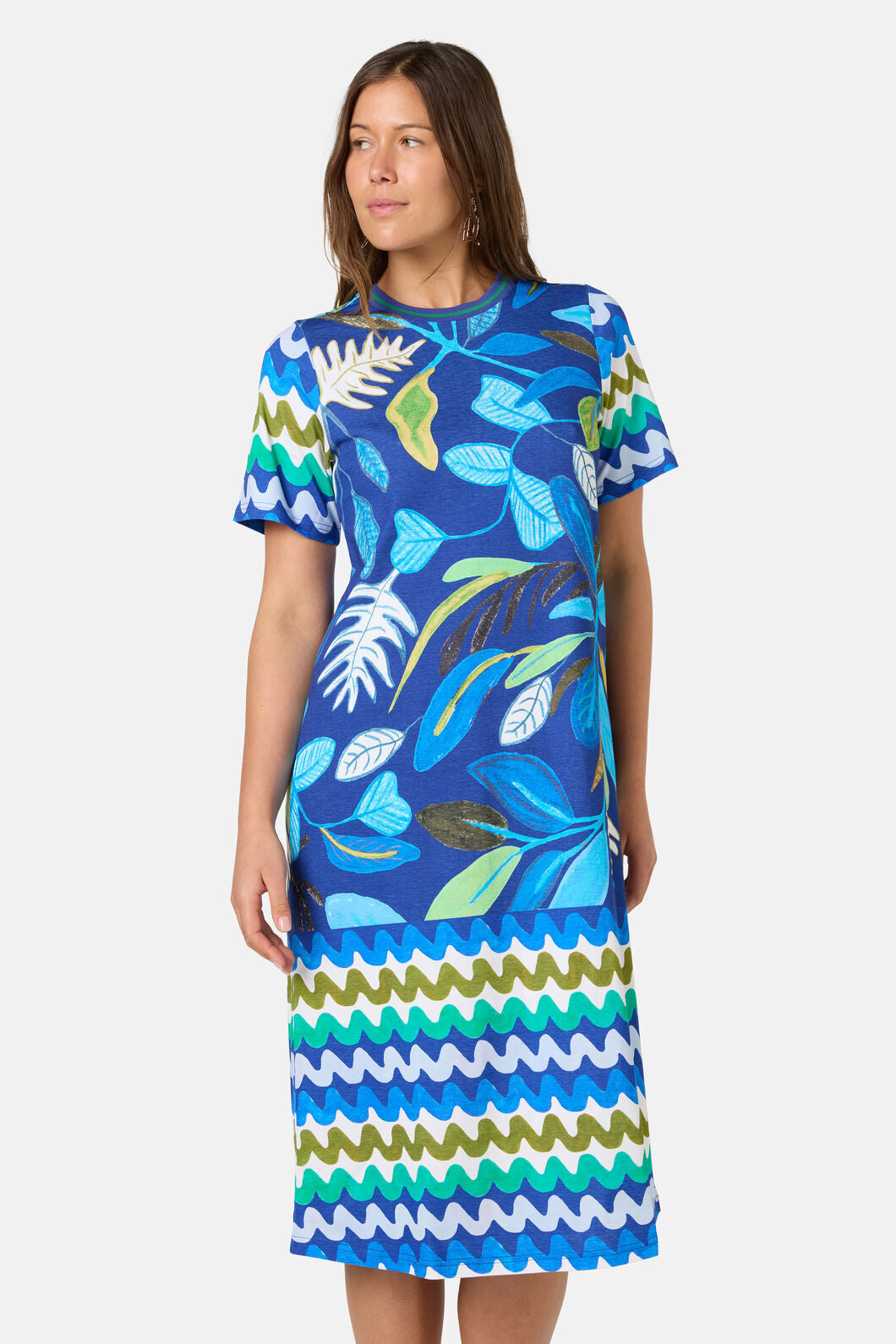 Gorman NZ - Botanical Blueprint Tee Dress - print