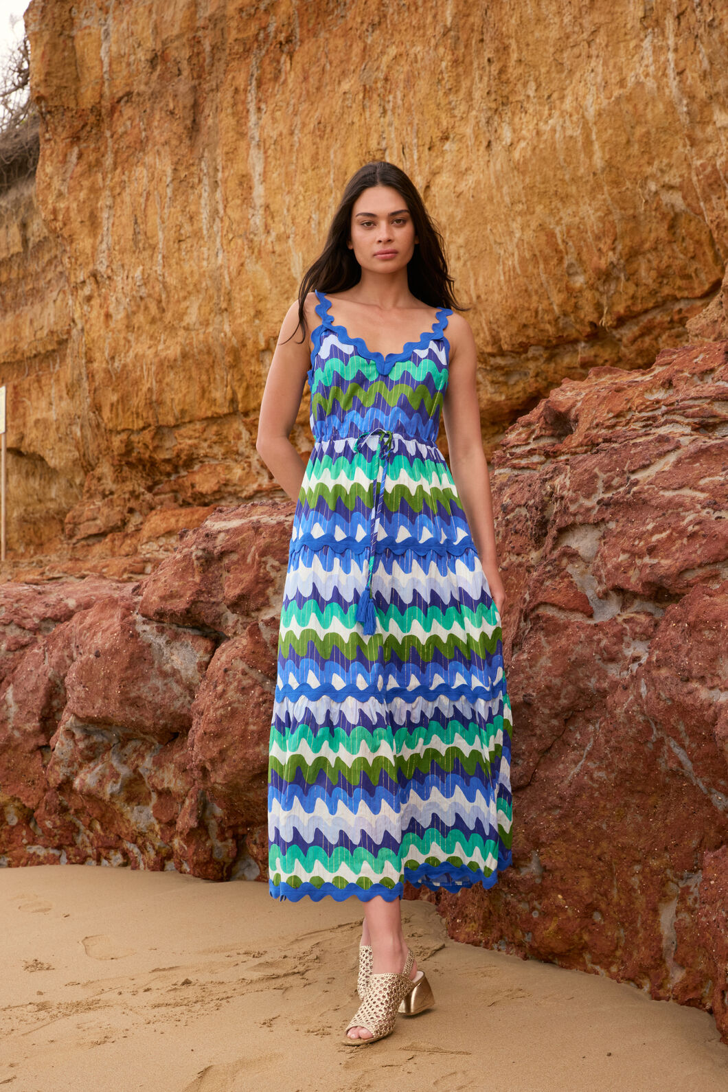Gorman NZ - Botanical Waves Party Dress - print