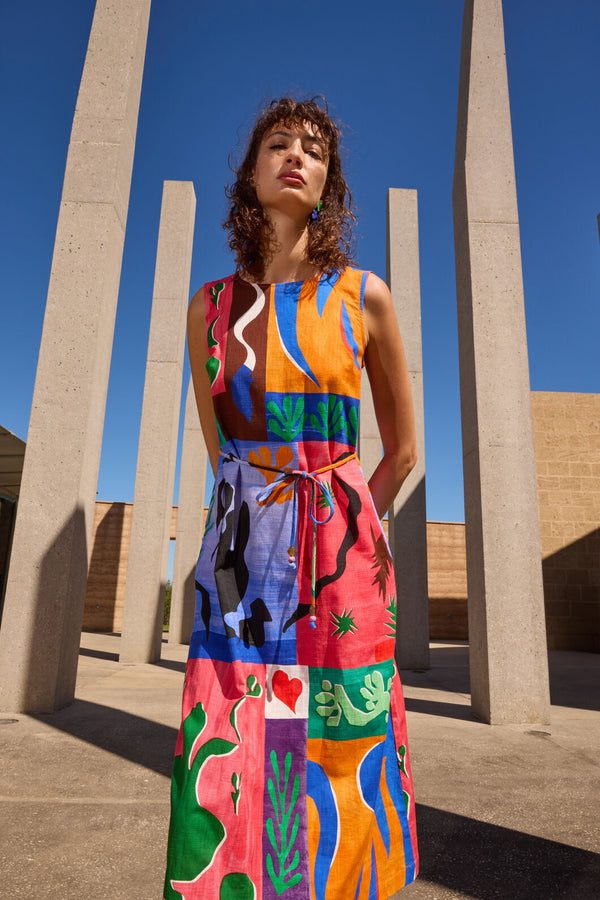 Gorman NZ - Paper Poetry Midi Dress - print