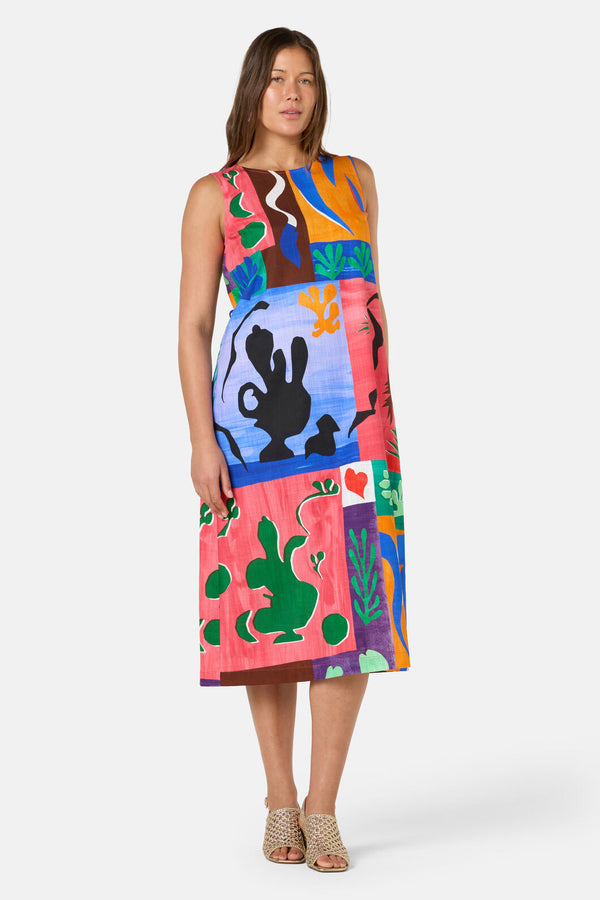 Gorman NZ - Paper Poetry Midi Dress - print