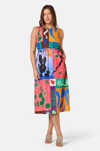 Gorman NZ - Paper Poetry Midi Dress - print