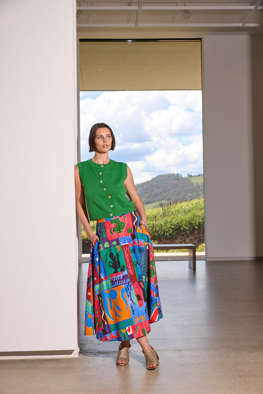 Gorman NZ - Paper Poetry Skirt - print