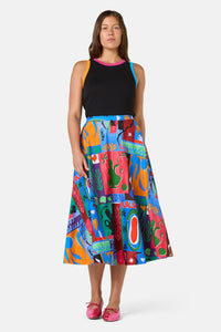 Gorman NZ - Paper Poetry Skirt - print