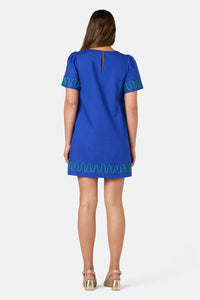 Gorman NZ - Paper Poetry Embroidered Shift - blue