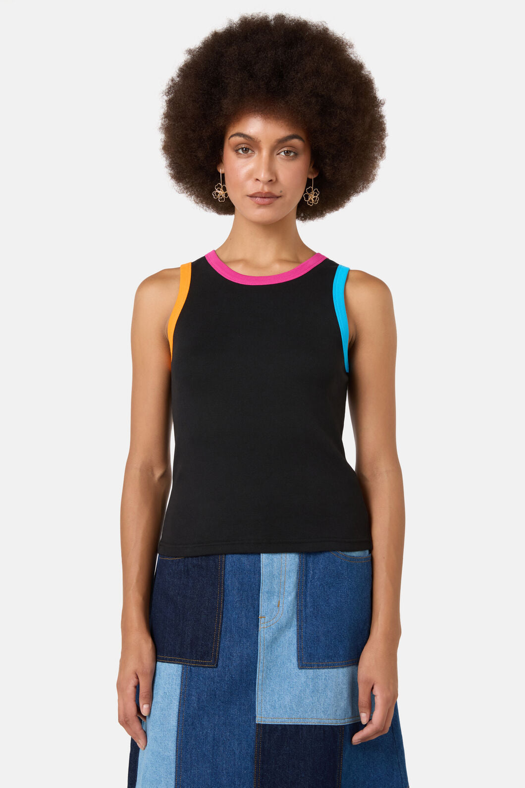 Gorman NZ - Chloe Contrast Tank - black
