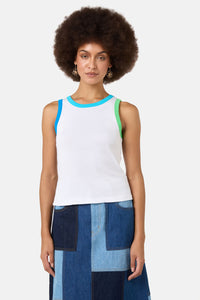 Gorman NZ - Chloe Contrast Tank - white