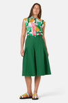 Gorman NZ - Foliage Cotton Pleat Skort - green