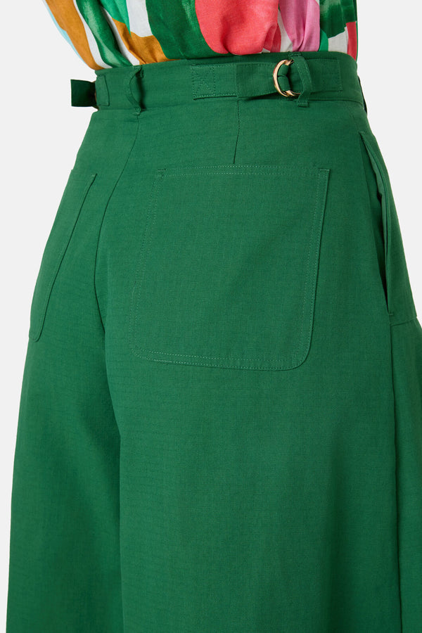 Gorman NZ - Foliage Cotton Pleat Skort - green