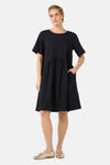 Gorman NZ - Calliope Seersucker Tulip Dress - black