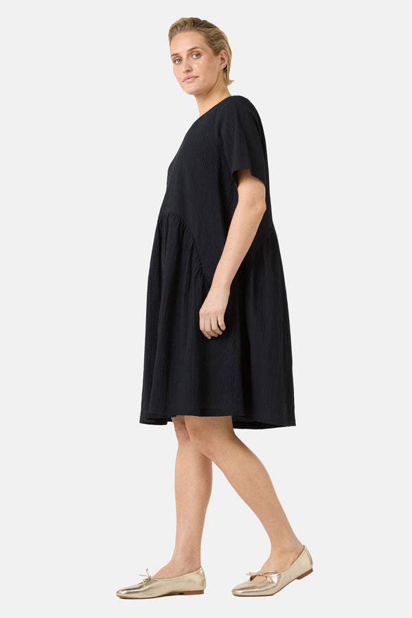 Gorman NZ - Calliope Seersucker Tulip Dress - black