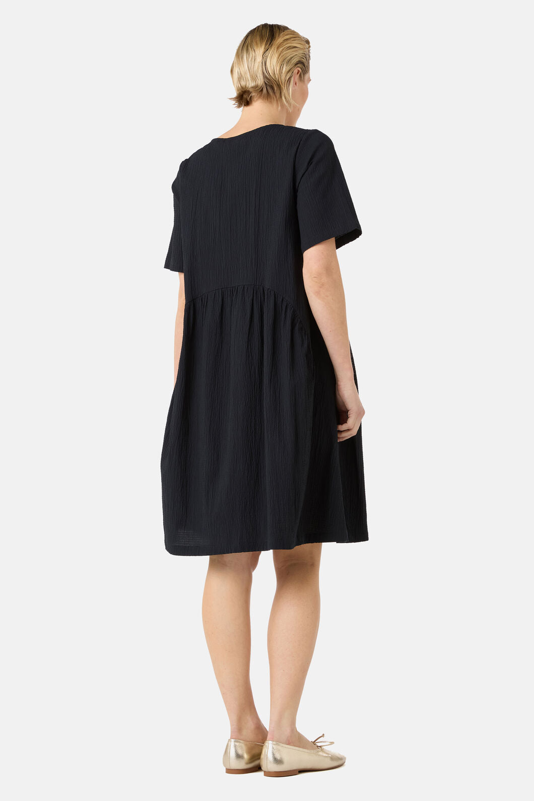 Gorman NZ - Calliope Seersucker Tulip Dress - black