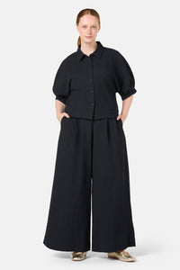 Gorman NZ - Calliope Seersucker Balloon Shirt - black