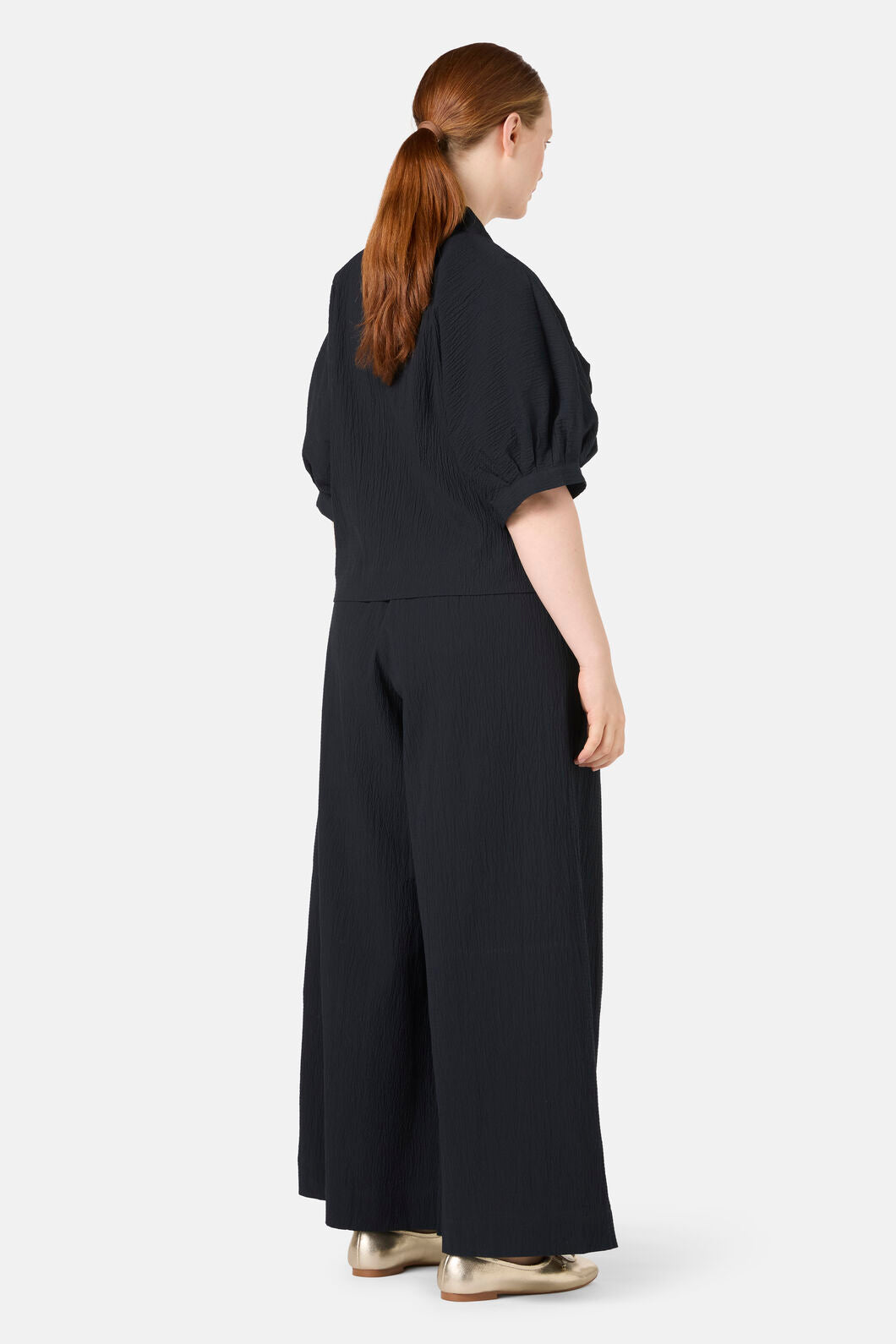 Gorman NZ - Calliope Seersucker Balloon Shirt - black