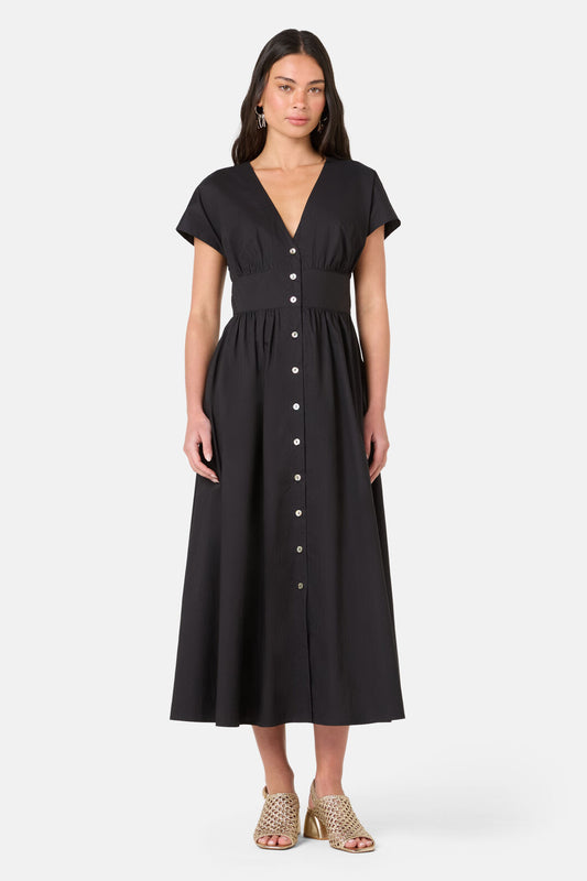 Gorman NZ - Mira Cotton Midi Dress - black