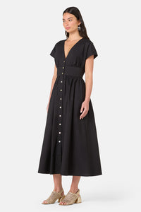 Gorman NZ - Mira Cotton Midi Dress - black