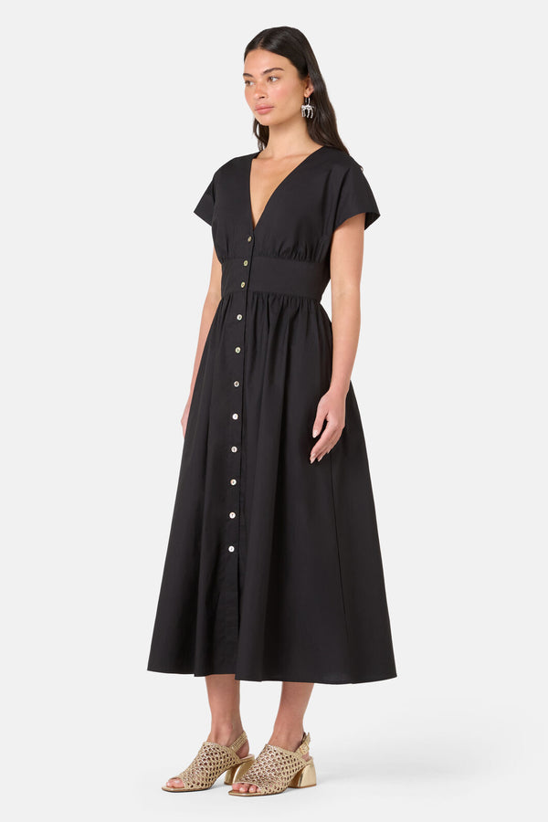 Gorman NZ - Mira Cotton Midi Dress - black
