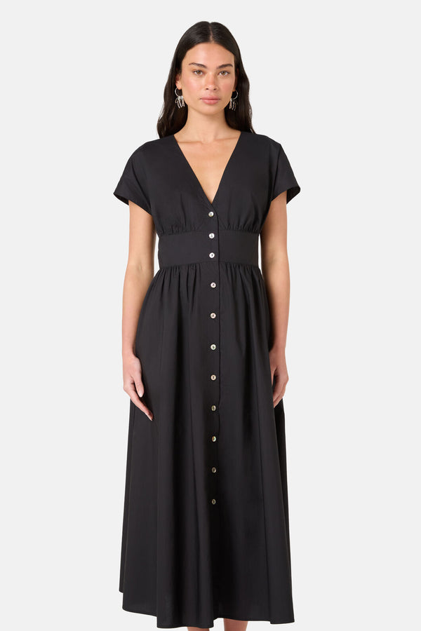 Gorman NZ - Mira Cotton Midi Dress - black