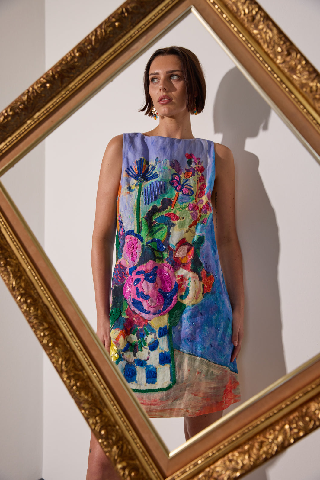 Gorman NZ - Peonies Embroidered Shift Dress - print
