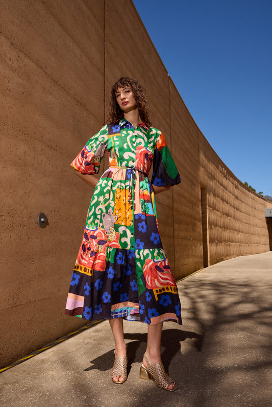 Gorman NZ - Salon Midi Shirt Dress - print