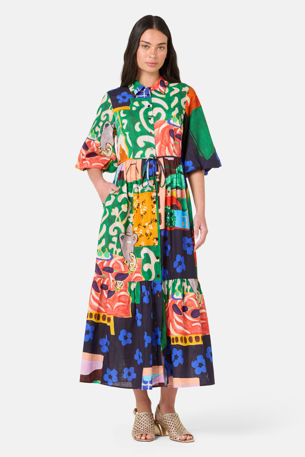 Gorman NZ - Salon Midi Shirt Dress - print