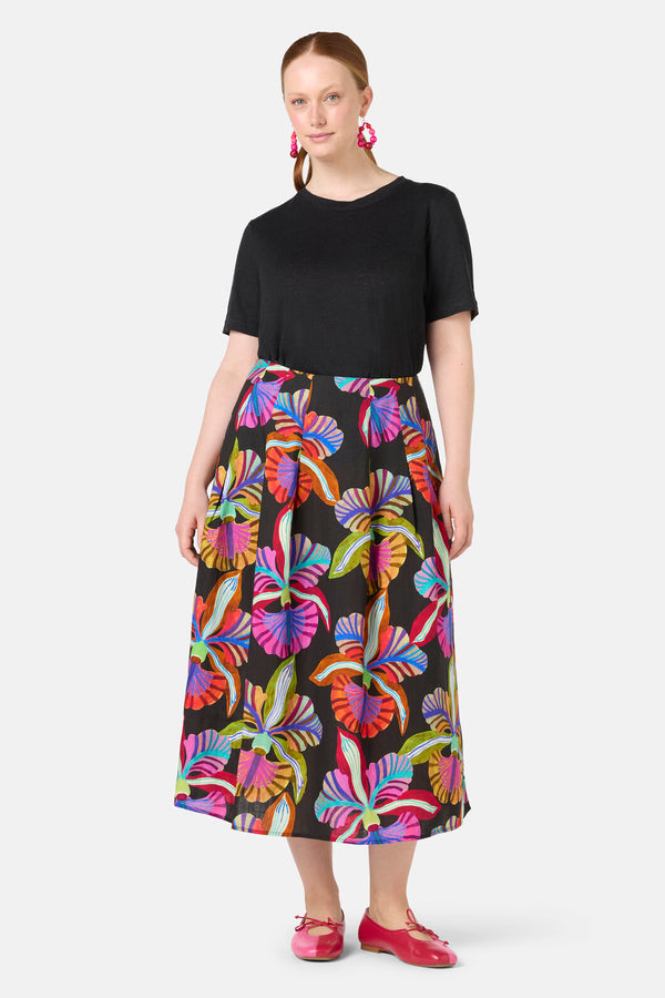 Gorman NZ - Orchid Printed Midi Skirt - print
