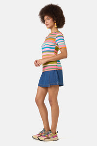 Gorman NZ - Stripes Fitted Tee - print