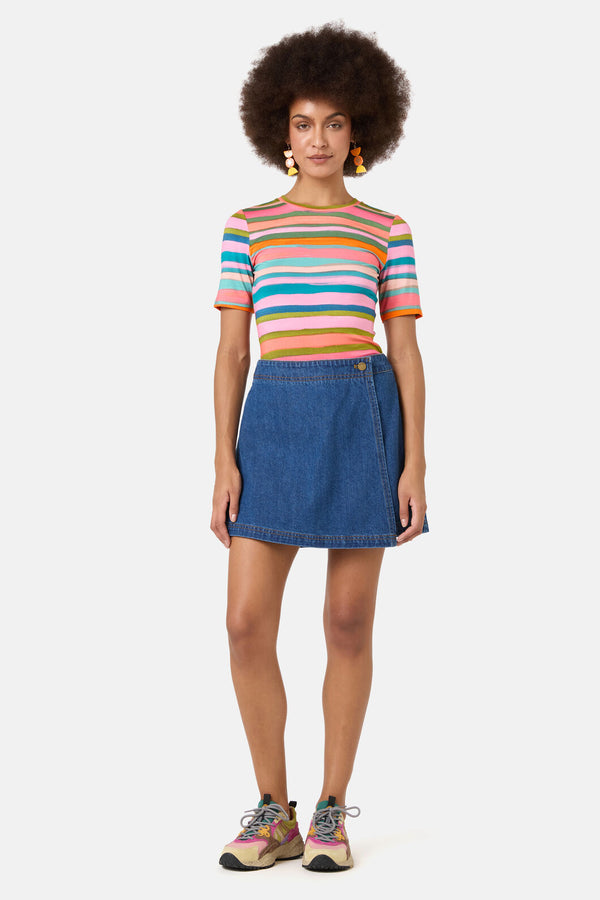 Gorman NZ - Stripes Fitted Tee - print