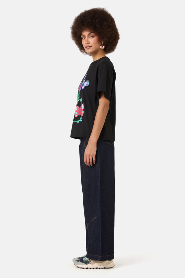 Gorman NZ - Mariposa Placement Oversized Tee - black