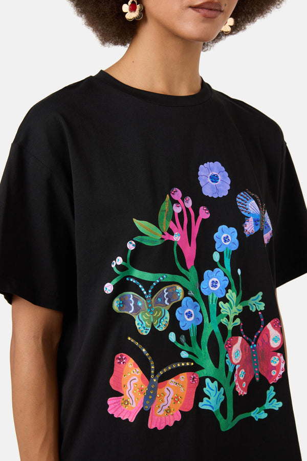 Gorman NZ - Mariposa Placement Oversized Tee - black