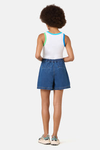Gorman NZ - Charlotte Denim Skort - mid-blue