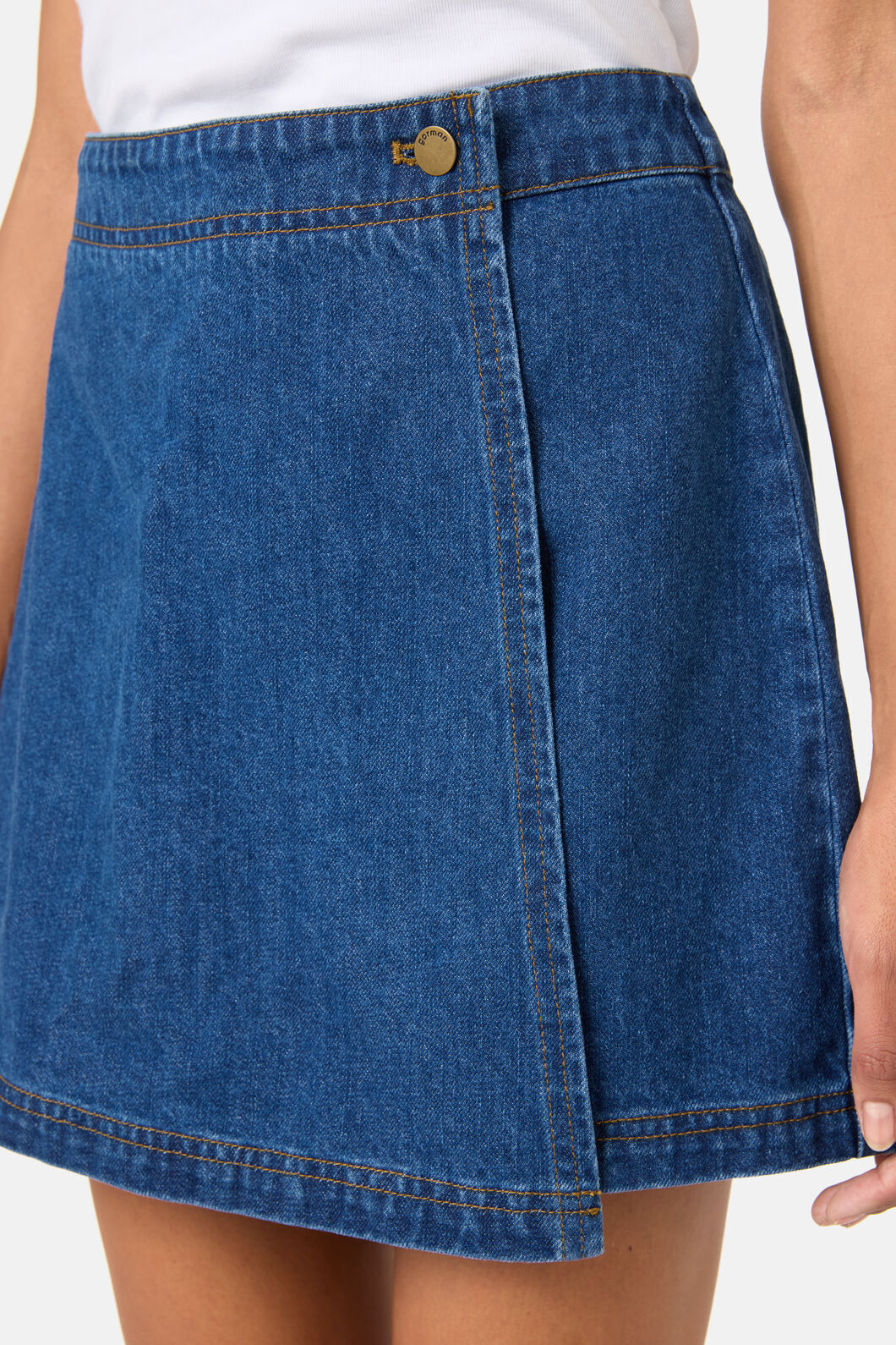 Gorman NZ - Charlotte Denim Skort - mid-blue