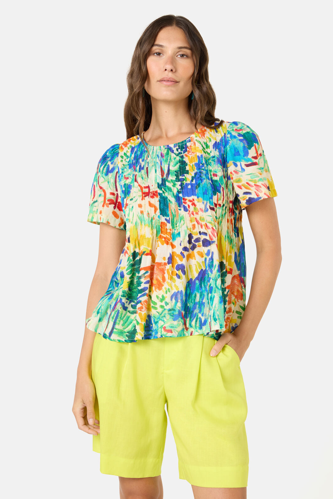 Gorman NZ - Sundrift Pleat Top - print