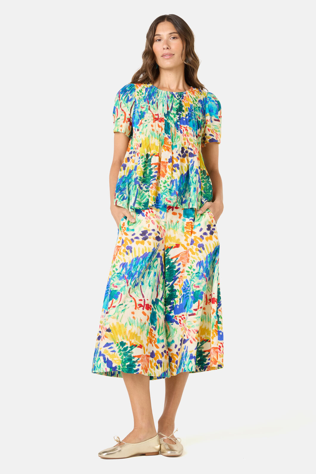 Gorman NZ - Sundrift Pleat Top - print
