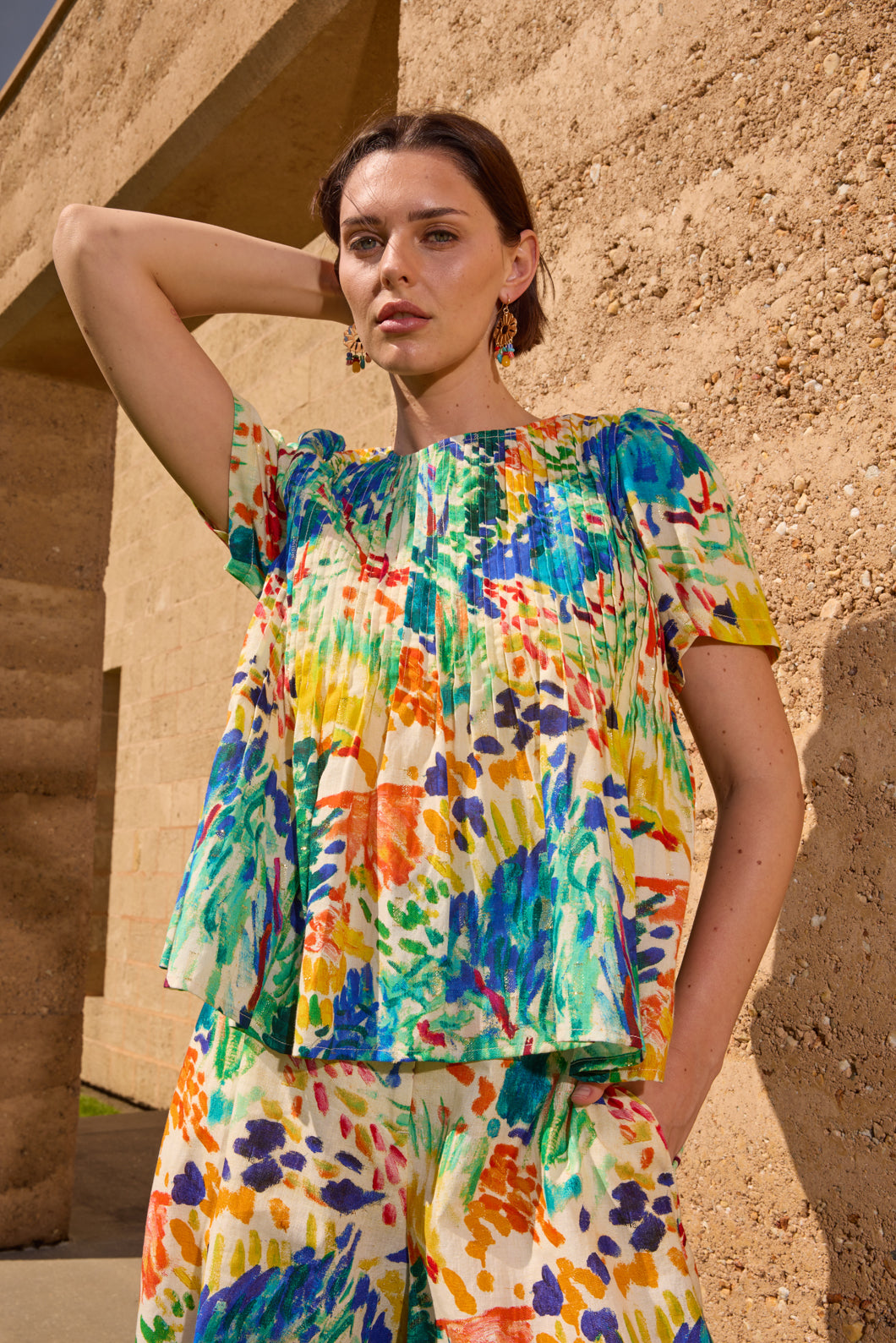 Gorman NZ - Sundrift Pleat Top - print