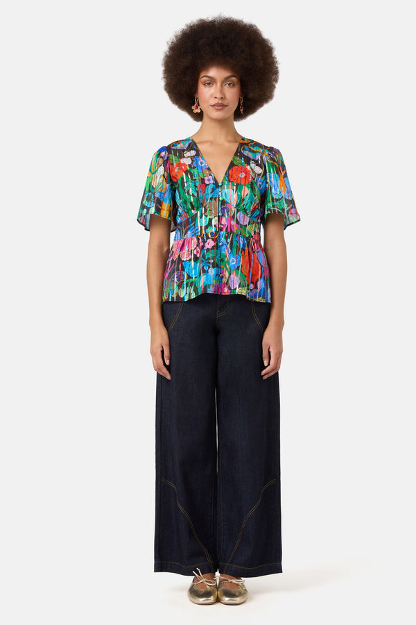 Gorman NZ - Mariposa Glitter Party Top - print