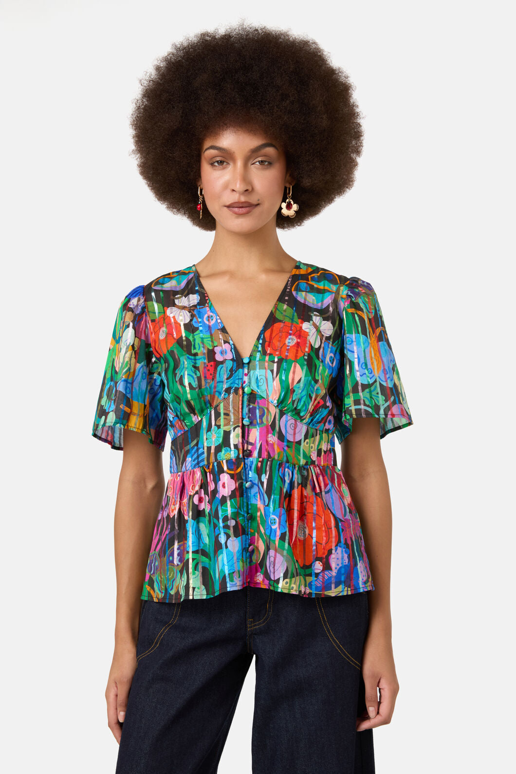 Gorman NZ - Mariposa Glitter Party Top - print