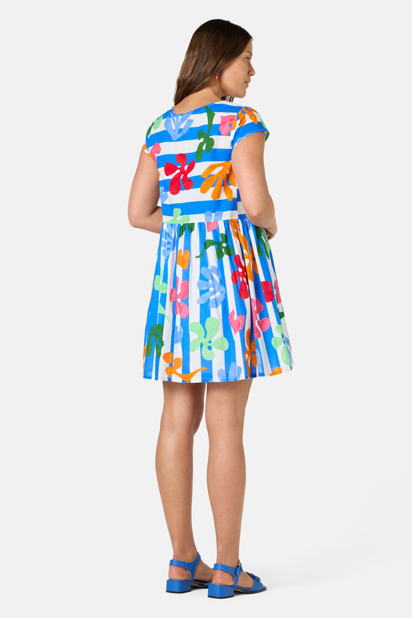 Gorman NZ - Paper Poetry Stripe Beach Dress - print