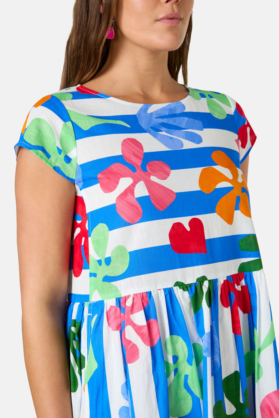 Gorman NZ - Paper Poetry Stripe Beach Dress - print