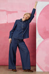 Gorman NZ - Imogen Seersucker Denim Culotte - indigo