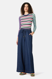 Gorman NZ - Imogen Seersucker Denim Culotte - indigo