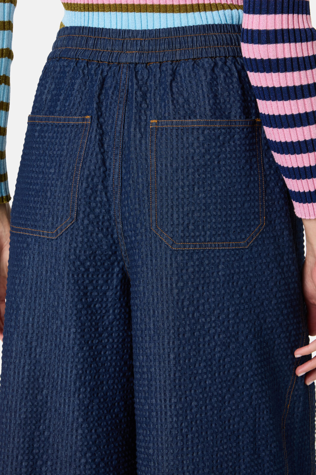 Gorman NZ - Imogen Seersucker Denim Culotte - indigo