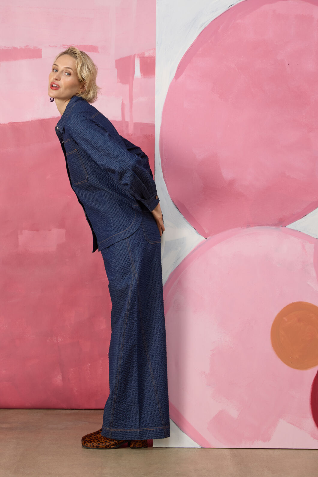 Gorman NZ - Imogen Seersucker Denim Culotte - indigo